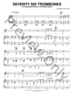 Seventy Six Trombones piano sheet music cover